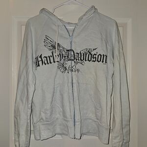 White Hoodie with Black Graphic Print